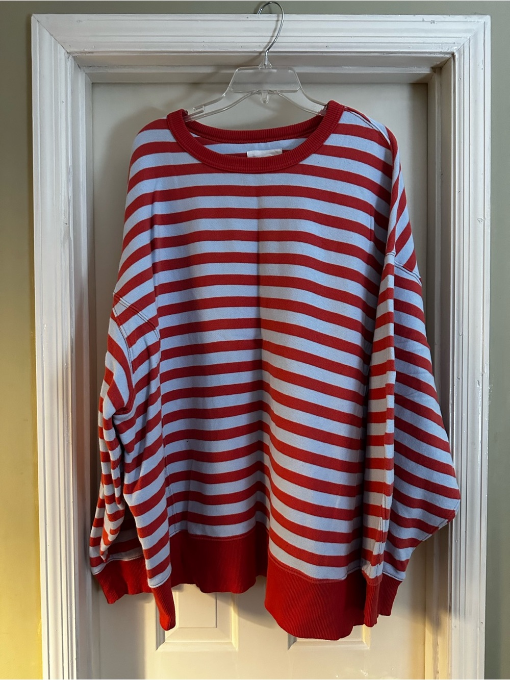 Aerie Striped Salmon and Blue Women's Sweater